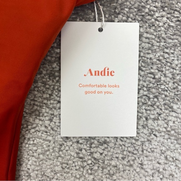 Andie The Luzon One Piece Swimsuit Medium Red Halter Full Bottom Low Leg AO209 - Picture 5 of 13